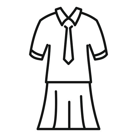 Child dress icon outline vector. School uniform 15155285 Vector Art at ...