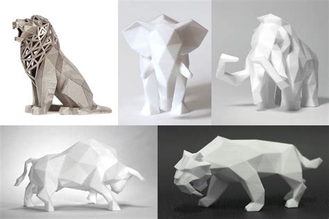 3D Printed Low Poly Animals Collection by FORMBYTE | Pinshape