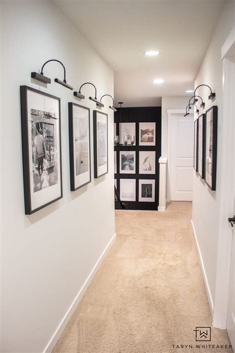 Black and White Hallway Gallery Wall - Taryn Whiteaker Designs