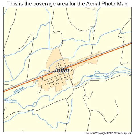 Aerial Photography Map of Joliet, MT Montana