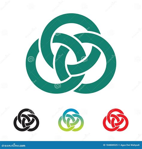 The Concept of a Geometric Logo Chain of Three Circles. Stock Vector ...