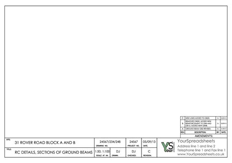 Autocad Drawing Template