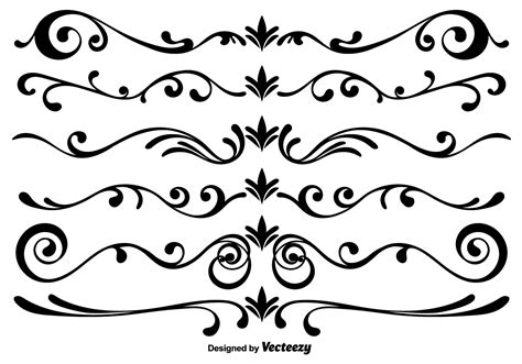 Éléments scrollwork vector 111245 Art vectoriel chez Vecteezy