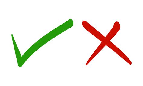 Tick Cross Red And Green Symbols Check Mark Vector Image | sexiezpix ...