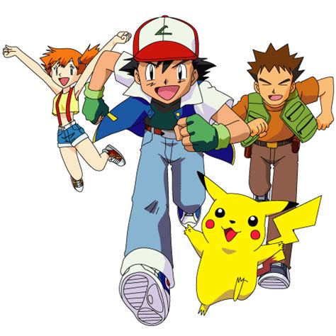 Ash And Friends Group Anime Pokemon Png