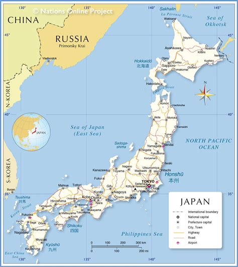 Political Map of Japan - Nations Online Project