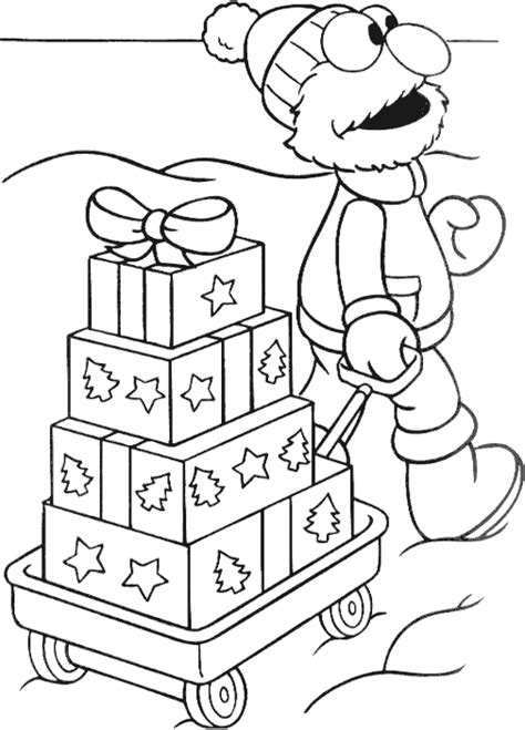 christmas elmo coloring page - coloring.com