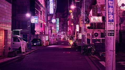 Purple Neon Lights Tokyo Desktop Wallpapers - Wallpaper Cave