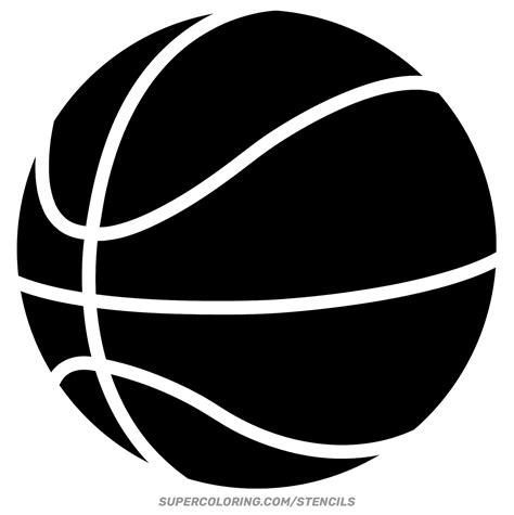 Stencil of Basketball ball | Free Printable Papercraft Templates