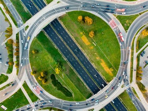 A Rotary Intersection in the Netherlands Stock Image - Image of road ...