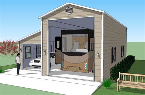 Impressions 16'x45' RV Garage with office or workshop. | Rv garage, Rv ...