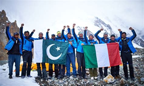 Celebrating 60 years of K2, with the Pakistani flag on top - Pakistan ...