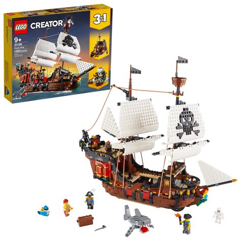 LEGO Creator 3in1 Pirate Ship 31109 Building Toy Set for Kids, Boys ...