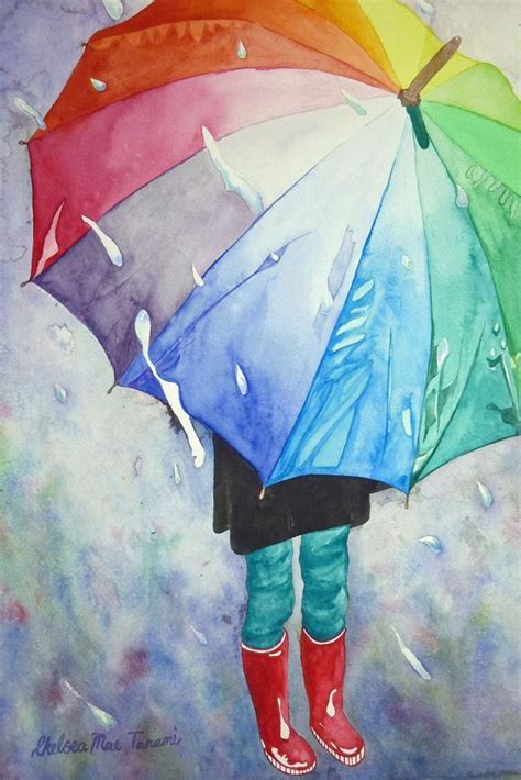 Watercolour by Chelsea Smith, via Behance | Umbrella art, Art painting ...