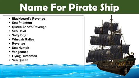 Pirate Ship Names: Good Name for Your Pirate Ship - Pet Names Vocab