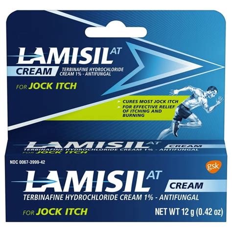 Lamisil AT Terbinafine Hydrochloride, 1% Antifungal Cream for Jock Itch ...