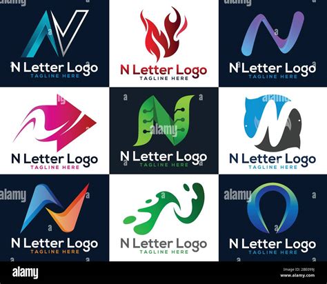 Letter N logo design for any business vector graphic element. Creative ...