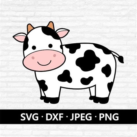 Cow Svg Baby Cow Svg Cow Clipart Cute Cartoon Cow Great - Etsy