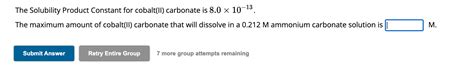 Solved The Solubility Product Constant for iron(II) sulfide | Chegg.com