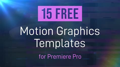 15 Free Motion Graphics Templates for Premiere Pro - Enchanted Media