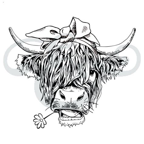 Highland Hairy Cow Screen Print Transfer low Heat Formula // Ready to ...