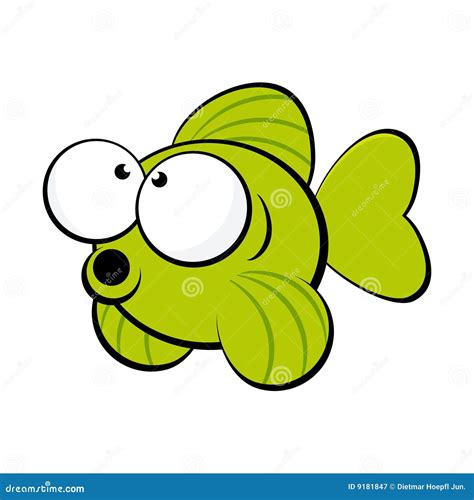 Green Fish stock vector. Image of artistry, background - 9181847