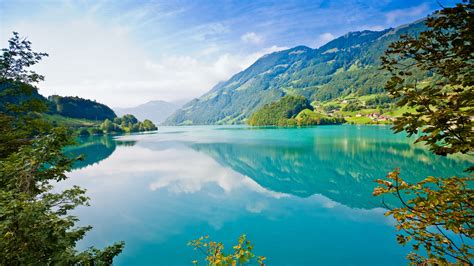 Lake With Reflection Of Mountain And Clouds 4K HD Nature Wallpapers ...