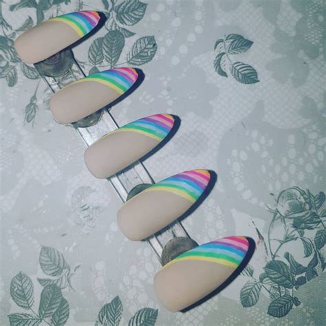 Rainbow nails | Etsy