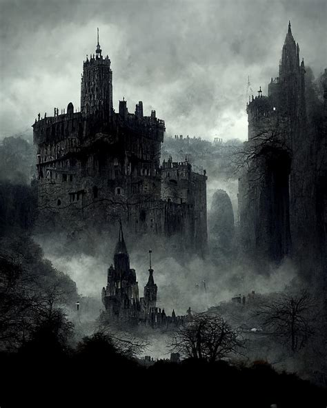 Huge Gloomy Medieval Gothic City Castle Dark So A33dbe5c 1afc 4c29 Be7e ...