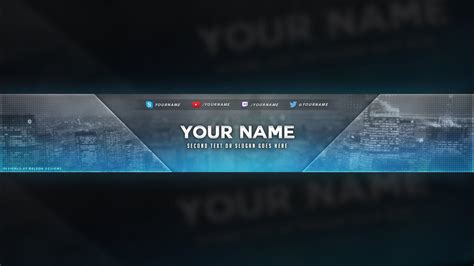 City Themed Youtube Banner Template - Free Download [Psd] Intended For ...