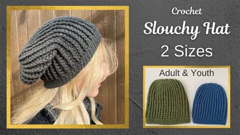 Crochet Slouchy Hat - YouTube