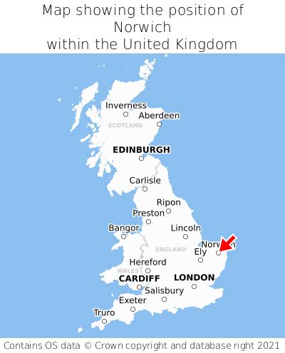 Where is Norwich? Norwich on a map