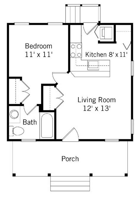 1 Bedroom House Plan