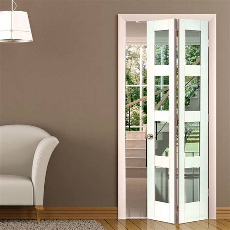 JB Kind Cayman White Primed Bifold Door - Clear Safety Glass | Puertas ...