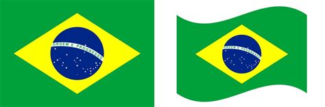 Brazil Flag. vector illustration. Brazil national flag set vector ...