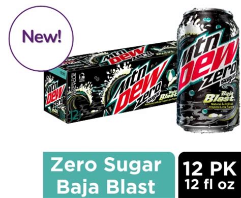 Mountain Dew® Baja Blast Zero Sugar Soda Cans, 12 pk / 12 oz - Kroger