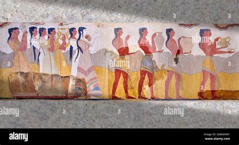 Minoan fresco of procession hi-res stock photography and images - Alamy