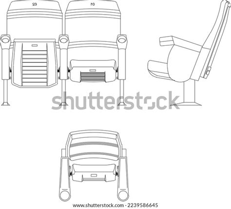 Cinema Seats Design Vector Sketch Numbered Stock Vector (Royalty Free ...