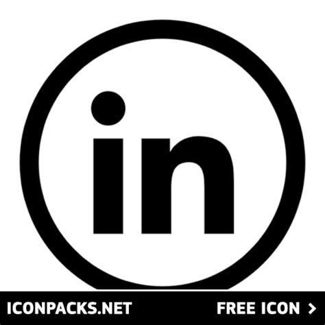 Linkedin logo black and white png - litypos