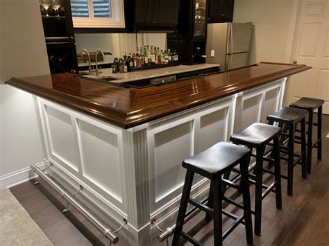 Finished Bar Photo Gallery - Bar Rails & Parts | Diy home bar, Basement ...