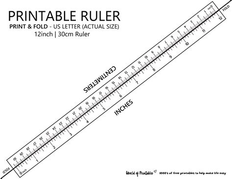 Printable Ruler - Free Accurate Ruler Inches, CM, MM - World of Printables