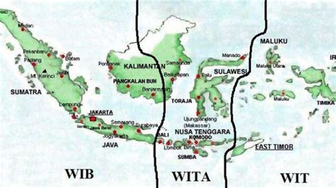 Peta Indonesia Pembagian Waktu - IMAGESEE