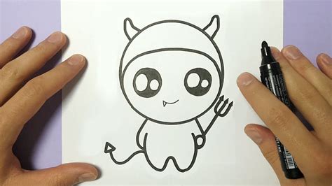 HOW TO DRAW CUTE HALLOWEEN DEVIL - YouTube