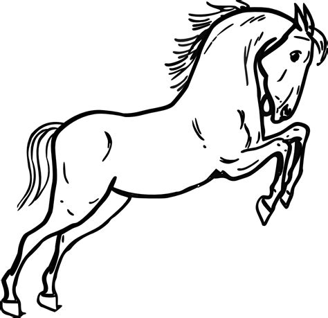 OnlineLabels Clip Art - Jumping Horse Outline