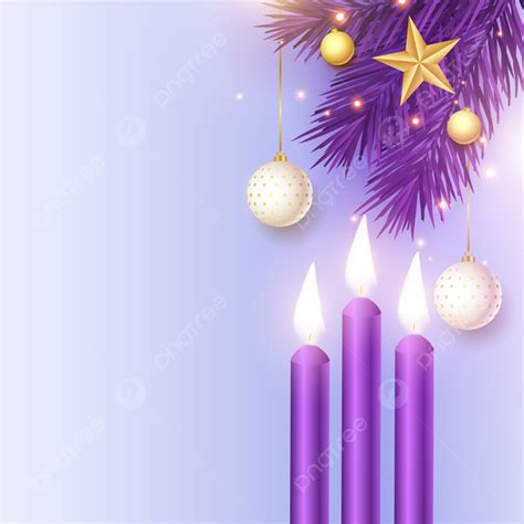 Nice Realistic Advent Purple Candles Decorative Background, Advent ...