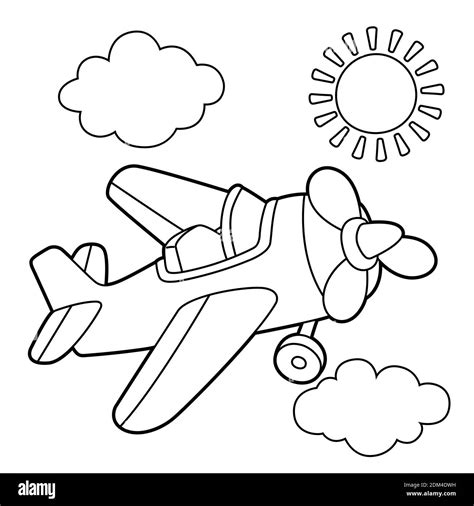 Propeller plane coloring page. Provides hours of coloring fun for ...