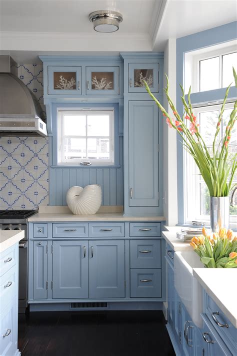 A Bright Blue Kitchen | Blue kitchen designs, Kitchen interior, Blue ...