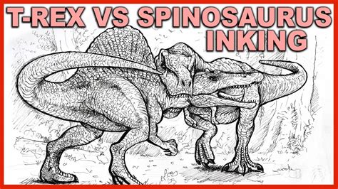 t rex and spinosaurus coloring pages, t rex vs spinosaurus coloring ...