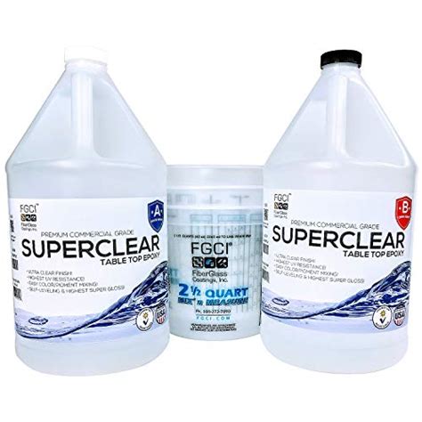 Super Clear Coat Epoxy Resin Kit, 2 Gallon, Food Safe Epoxy, Art Resin ...