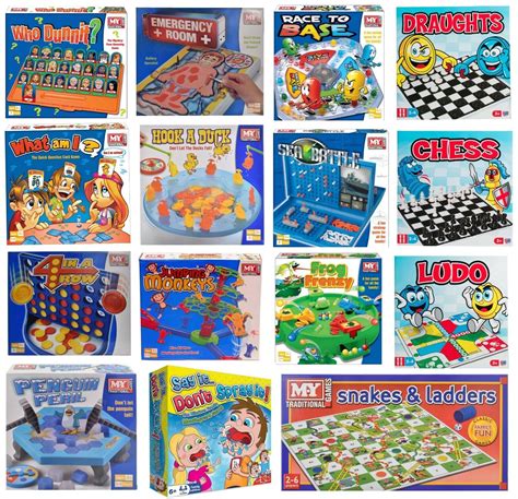 Classic Traditional Board Games Full Size Indoor Kids Children Family ...